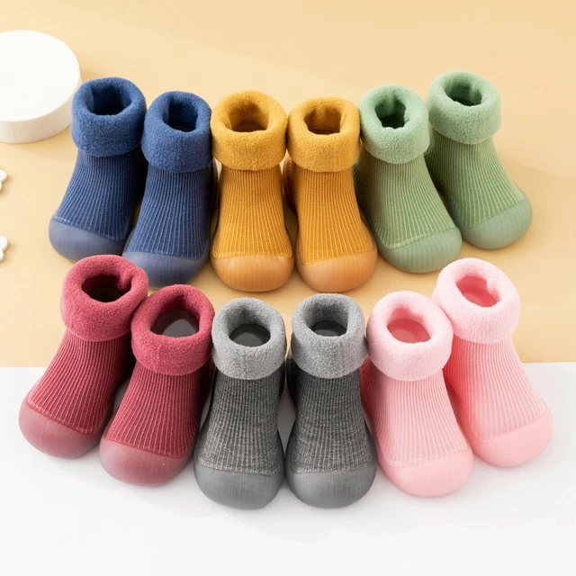 Kids Baby Girls Boys Toddler Anti-slip Slippers Socks Shoes Winter Warm Boots