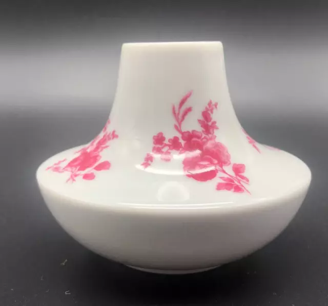 Seltmann Weiden Vase Bavaria West Germany White & Pink Floral Mini Bud Vase 2.5"