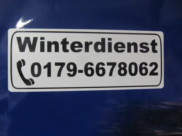 Magnetschild, Winterdienst, mit Wunsch.-Nr. oder Name