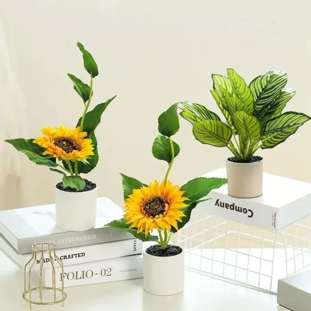 with Pot Artificial Sunflower 30cm Simulation Flower  Home Decor