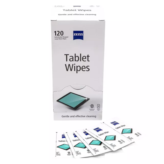 Zeiss 40 Individually Wrapped Tablet Wipes Mobile Phone Laptop Screen Cleaning