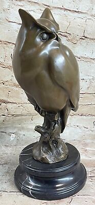 Large Prey Owl Bird Bronze Marble Sculpture Statue HotCast Lost Wax Figurine Art