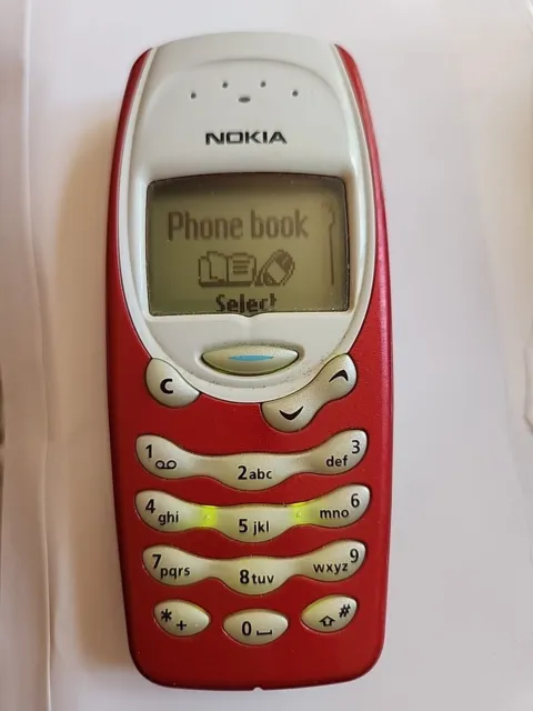 VINTAGE Nokia 3310 Mobile Phone Red 2G phone