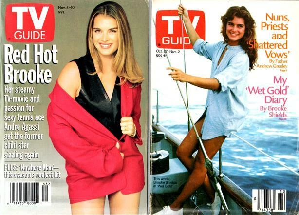 TV GUIDE 1984 & 1995 Brooke Shields Collector Covers - Her Movies