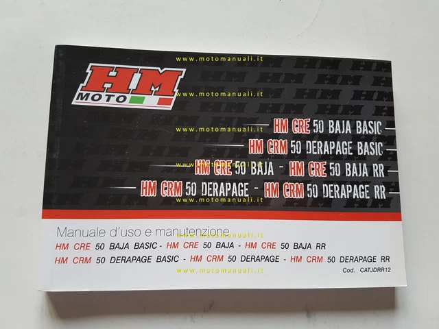 HM 50 CRE Baja - CRM Derapage 2010-2011-2012 manuale uso manutenzione originale