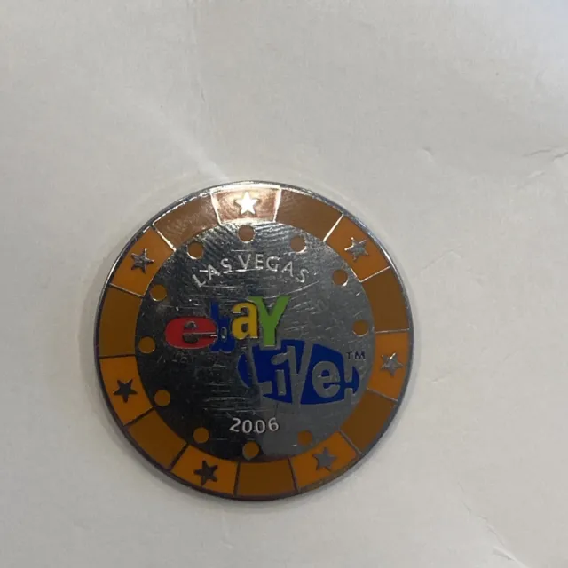 eBay Live! Las Vegas 2006 Souvenir Swag Lapel Hat Pins Mint Orange