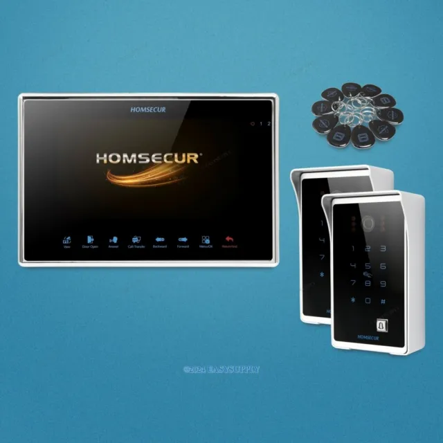 HOMSECUR 7" Interphone Maison Vidéo&Audio Accès Mot de Passe pour Maison/Appt.