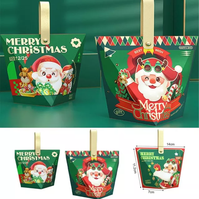 5PCS Santa Claus Gift Box Christmas Gift Bag  Christmas Party Decoration