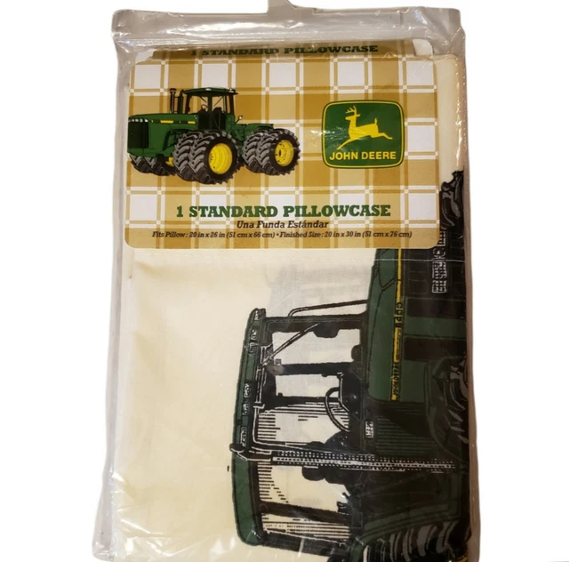 John Deere Tractor Standard Pillow Case Vintage NOS