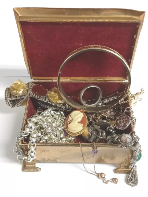 Vintage Jewelry Lot SIGNED Monet, Pilgrim, Sphinx & CORO Bracelet, Amber? 18KMI