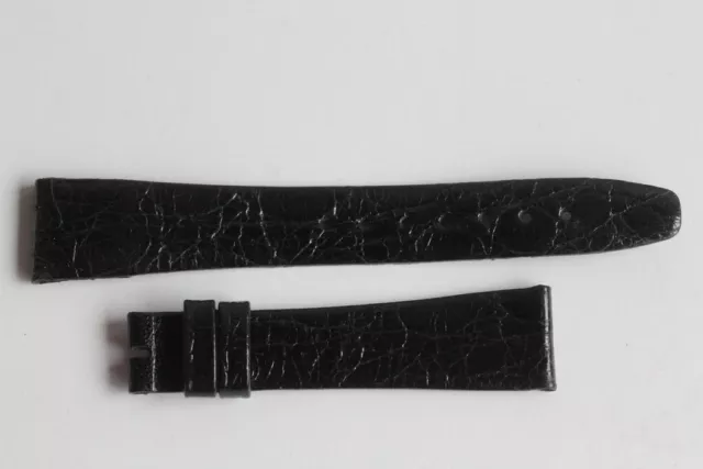 HIRSCH Bracelet pour montre croco noir 18 mm (65903)