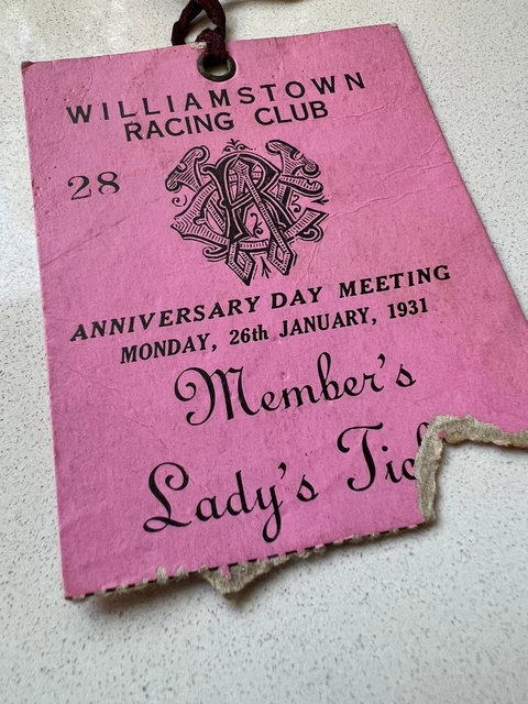 Victoria Racing Club 1931 Williamstown Racing Club Melbourne Cup Official Rare