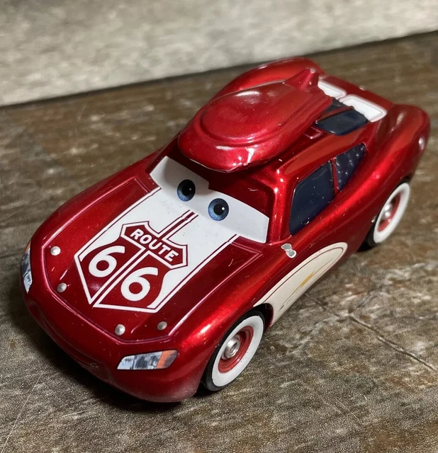 DISNEY PIXAR CARS Road Trip Lightning McQueen Route 66 Diecast Metal 1: ...