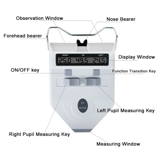 US Optometry Equipment Digital Optical Digital Pupilometer PD Pupil Meter