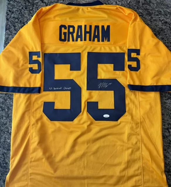 Mason Graham Signed Custom Michigan Wolverines Maize Jersey JSA COA