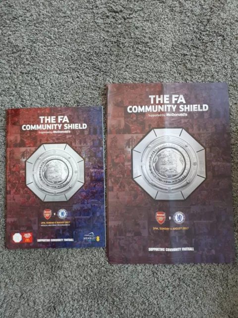 Arsenal V Chelsea Charity Shield Prog With Team Sheet  August 2017