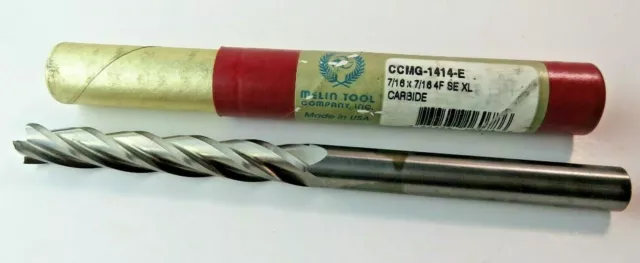 MELIN TOOL COMPANY CCMG-1414-E 4 flute End Mill Solid Carbide 7/16 x 3 XL NEW