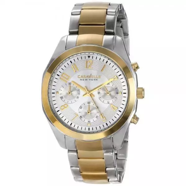 Caravelle NY 45L136 Women's Chronograph Two-Tone Stainless Steel Silver-Tone