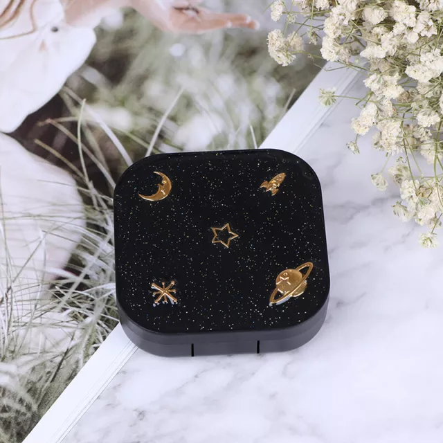 Stars Moon Mini Contact Lens Case Box Container Holder Eye Care Kit Set Mi-il