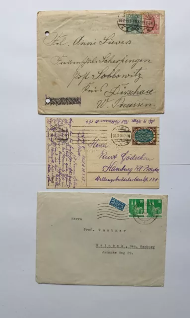 Verkaufe 3 Alte Briefe Aus Dem Deutschen Reich