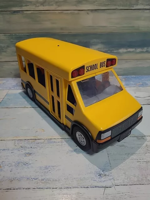 Playmobil school bus sales with flashing lights