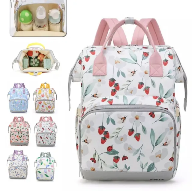 Baby Diaper Nappy Mummy Changing bag Backpack Hospital Bag Waterproof Colourful
