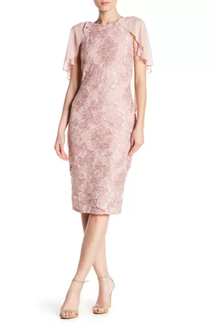 Marina Lace Ruffle Popover Dress, Boatneck, Sleeveless, BLUSH, Size 8, $149, NWT