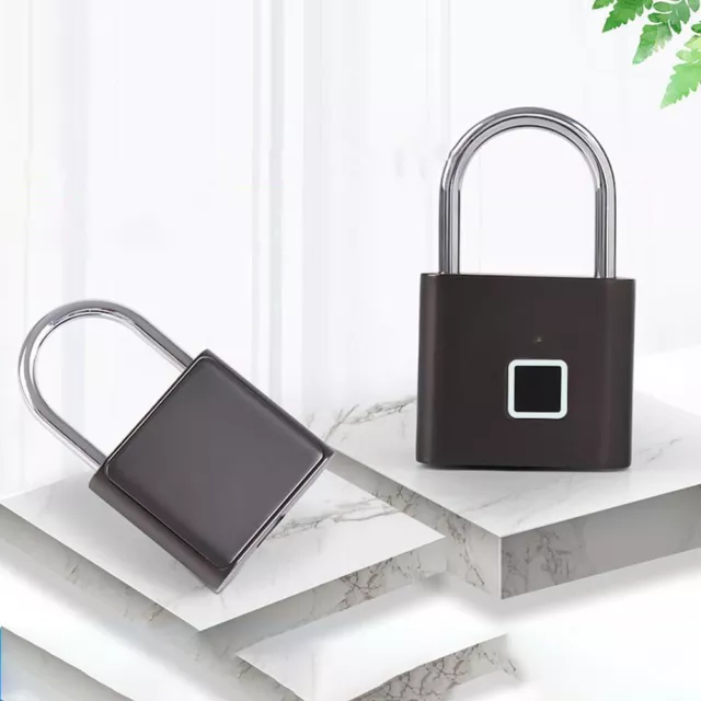 O10 Waterproof Smart Fingerprint Door Lock 0.5sec Unlock Padlock (Black)