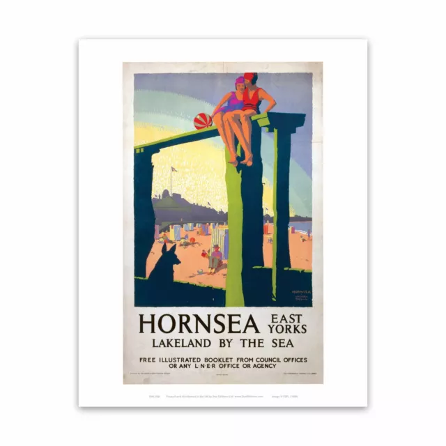 Hornsea lakeland by the sea - East Yorks 28x35cm Art Print Railway Posters