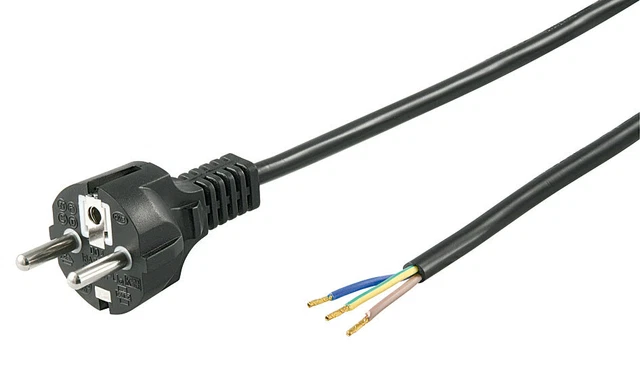 10x Cavo Alimentazione; NK 116 S-150 1,5m NERO