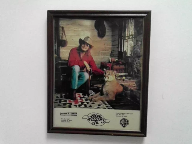 Hank Williams Jr Country Signed 10x8" colour Photo framed