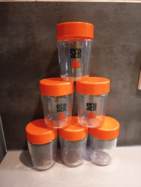 Lot De 7 Gobelets Tupperware Vintage – Avec Couvercles – 16,5 Cm – Très Bon état