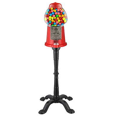 15"Vintage Candy Gumball Machine & Bank with Stand Metal Base Glass Globe NEW US