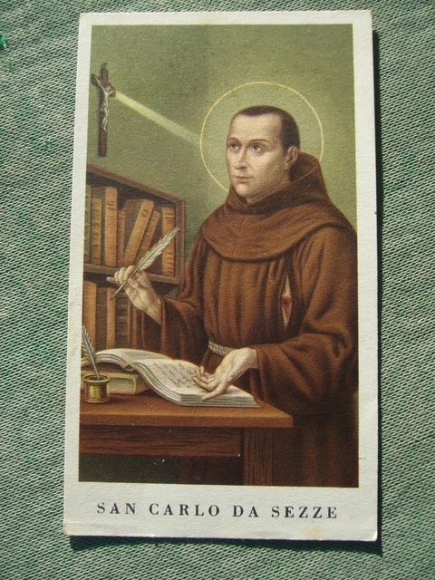 Santino Originale S. Carlo Da Sezze Latina Policromo