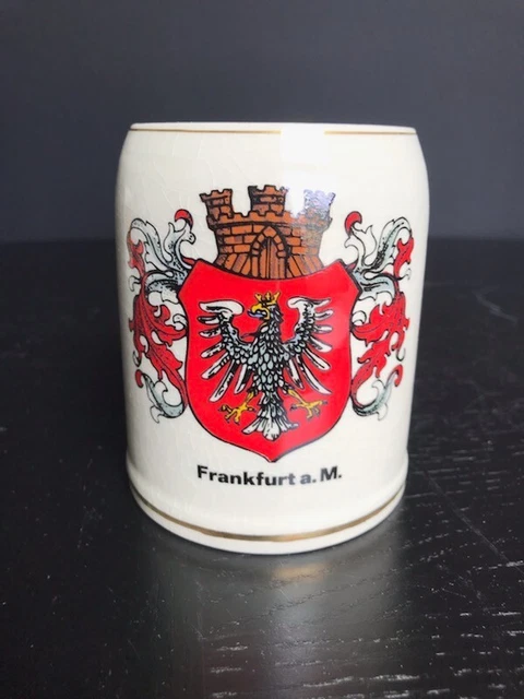 Porzellanmalerei A. Wilhelm Germany Hand Painted Mannheim Beer Stein