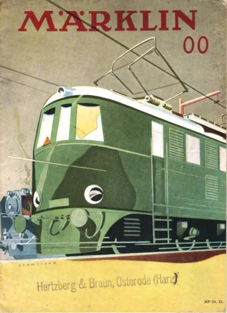 Märklin Spur 00 Hauptkatalog 1939 D Katalog Programm Gesamtprogramm MP 39 D.