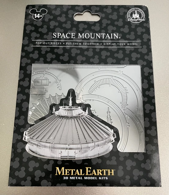 DISNEY PARKS METAL Earth SPACE MOUNTAIN 3D Model Kit New Rare HTF 44.
