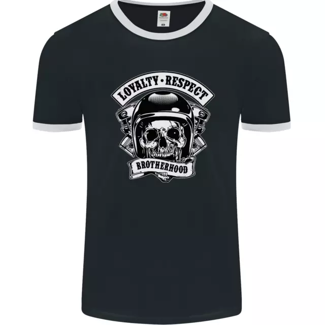 Respect Brotherhood Motorcycle Biker Bike Mens Ringer T-Shirt FotL