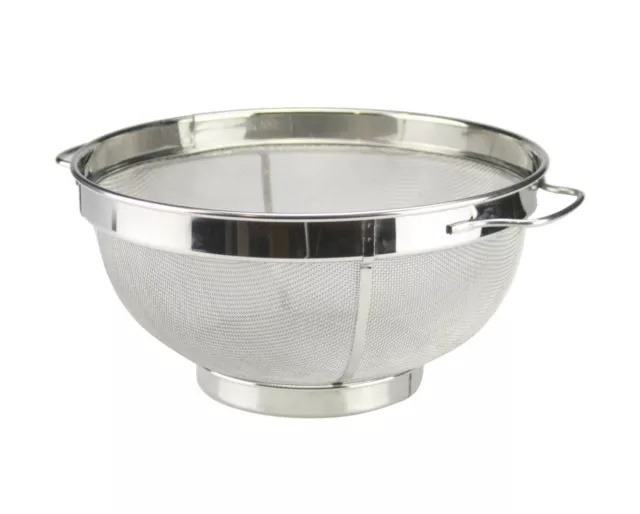 Stainless Steel Colander Extra Fine Mesh Kitchen Strainer Double Handle Catering