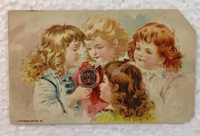 Antique Advertising Trade Card  Wheeler & Wilson Sewing Machines Boston MA