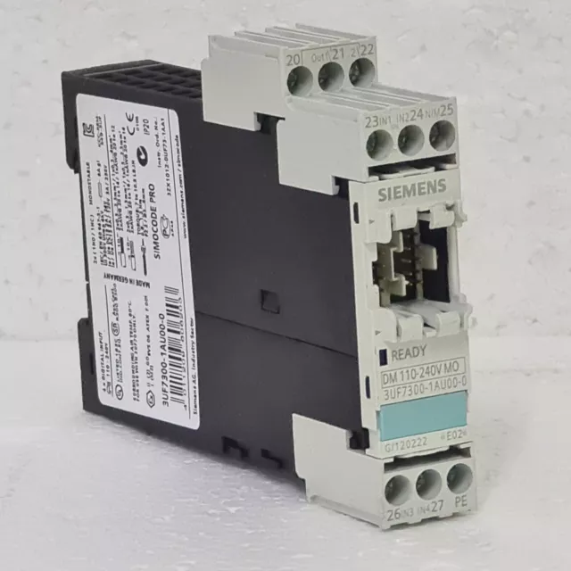 Siemens 3UF7300-1AU00-0 Digital Module, 4 Inputs and 2 Relay Outputs