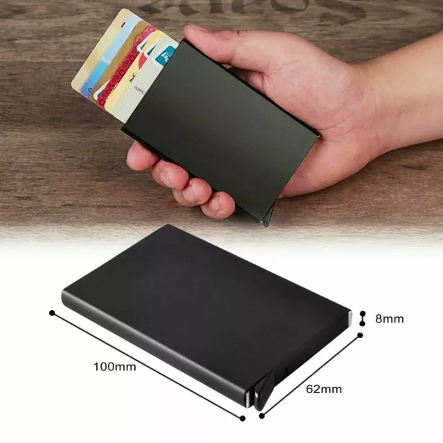 RFID Blocking Aluminum Slim Wallet ID Credit Card Holder Protector Purse Pop Up