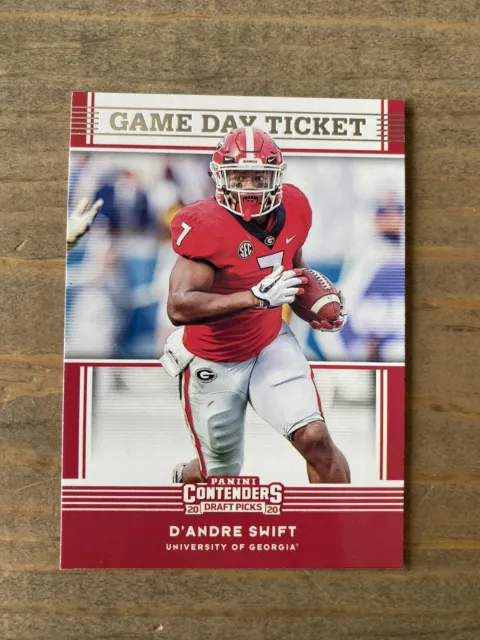 2020 Panini Contenders Rookie D'Andre Swift Game Day Ticket RC Georgia Detroit