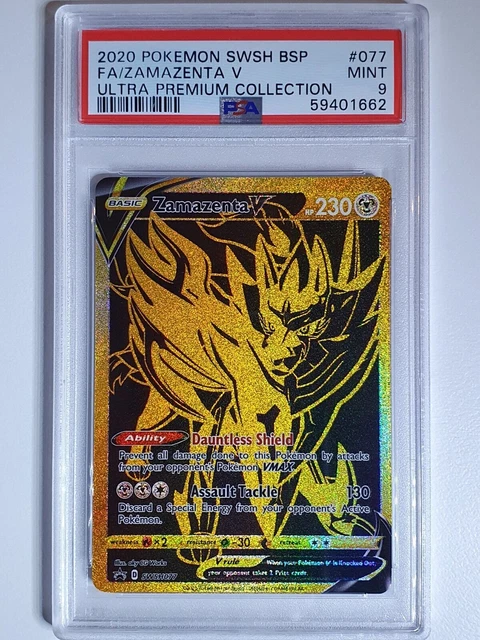 Zamazenta V (SWSH077) [Sword & Shield: Black Star Promos] Zamazenta V Gold  SWSH077 Graded 8.5 SWSH Promo | TCG Area