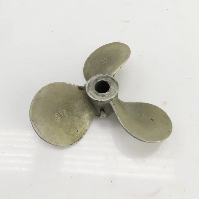 8X8 316 Stainless Steel 3 Blade Mixing Propeller 19mm Bore