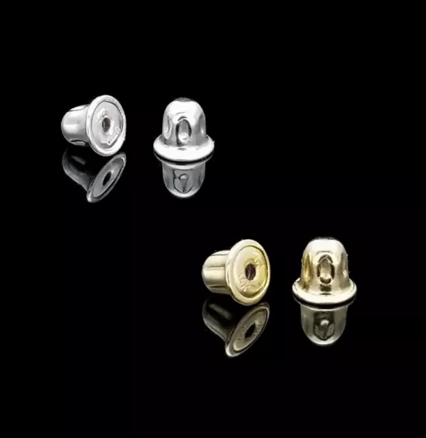 Solid 14k Gold Child Safe Screw-Back Screwpost Earring Replacement Backing