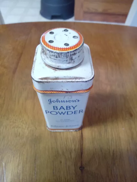 Vintage Johnson & Johnson’s Baby Powder Tin | Advertising Tin 1950s | 4oz | 4.5”