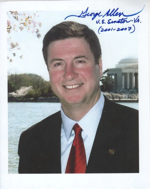 UNITED STATES SENATOR signed by GEORGE ALLEN US SENATOR- VA 2001-2007