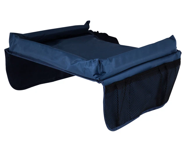 Mesa de viaje portátil a presión y juego azul marino con caja