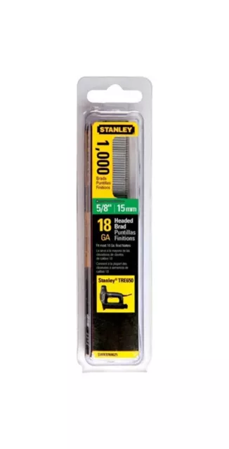 Stanley 18 Ga. X 5/8 in. L Steel Brad Nails 1000 pk